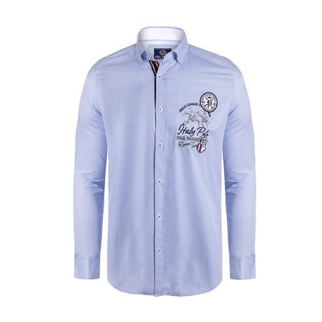 Schaefer Button Down Shirt // Blue Stripe (S)