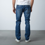 Blown Out Knee Jean // Medium Blue (38WX32L)