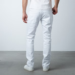 Blown Out Knee Jeans // White (30WX30L)