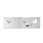 Paper Plane Clock-Board (Black Metal, White Graphics)