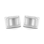 Domed Rectangle Cuff Links
