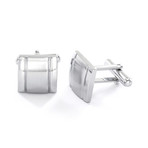 Grooved Square Cuff Links