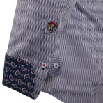 Jillian Button Down Shirt // Navy Stripe (XL)