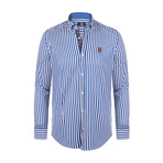 Men's Woven Shirt III // Navy Stripe (XL)
