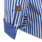Men's Woven Shirt III // Navy Stripe (S)