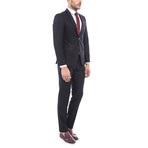 Bradly Slimfit Plain 2-Piece Suit // Black (US: 44R)