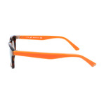 Metal Bridge Thick Rim Rectangular Retro Classic // Tortoise + Orange