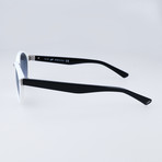 Hector Rounded Sunglasses // White + Black
