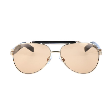 Olis Aviator Sunglasses // Rose Gold + Black