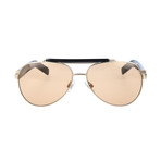Olis Aviator Sunglasses // Rose Gold + Black