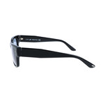 Yuri Thick Framed Sunglasses // Black + Blue