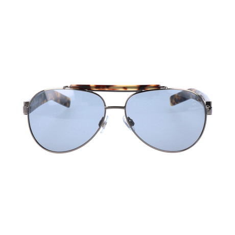 Olis Aviator Sunglasses // Silver + Tortoise