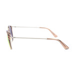 Pomper Skinny Framed Sunglasses // Pink