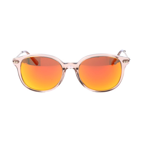 Pomper Skinny Framed Sunglasses // Pink