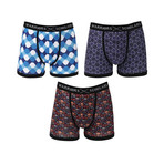 St. Kitts Moisture Wicking Boxer Brief // Blue // Pack of 3 (2XL)