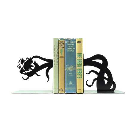 Tentacle Pirate Ship Bookends