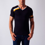 Asymmetric T-Shirt // Black (XL)