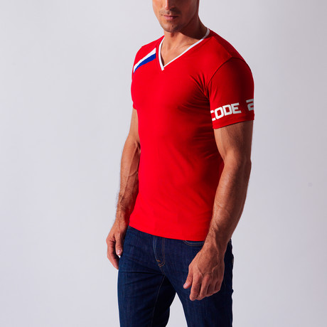 Asymmetric T-Shirt // Red (S)