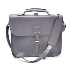 Thin Briefcase // Chocolate Brown