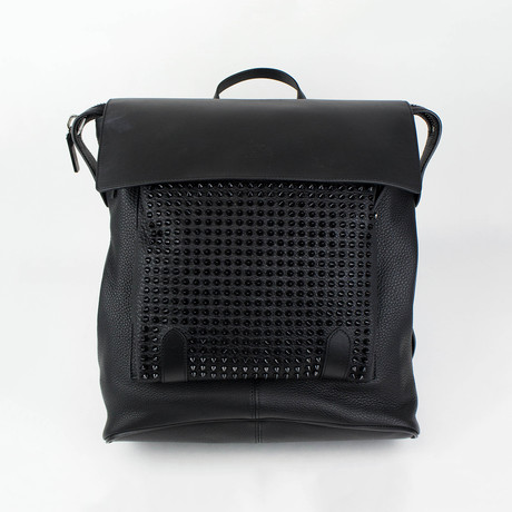 Syd New Strass Backpack // Black Leather