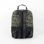 Aliosha Printed Canvas + Leather Loubi Jungle Backpack