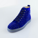 Christian Louboutin // Blue Suede Louis Colombe Spike Sneakers (US: 6)