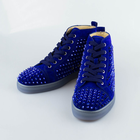 Christian Louboutin // Blue Suede Louis Colombe Spike Sneakers (US: 6)