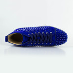 Christian Louboutin // Blue Suede Louis Colombe Spike Sneakers (US: 6)