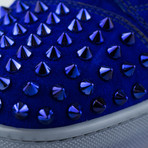 Christian Louboutin // Blue Suede Louis Colombe Spike Sneakers (US: 6)