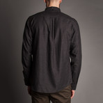 Soft Twill Button Front Shirt // Black (S)