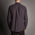 Base Speck Button Front Shirt // Charcoal (S)