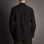 Base Speck Button Front Shirt // Black (L)