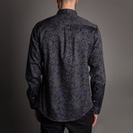 Band Ana Mad Button Front Shirt // Navy (M)