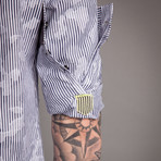 Behind Bars Button Front Shirt // Grey (S)