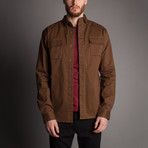 No Nation Shirt Jacket // Rust (XL)