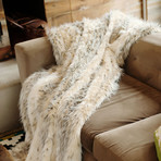 Limited Edition Faux Fur Throw // Arctic Leopard