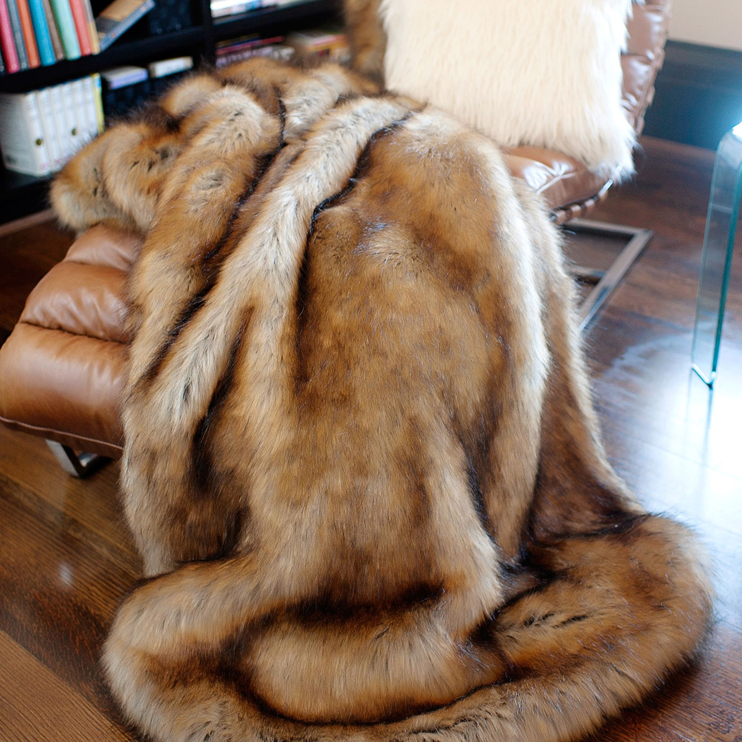 Limited Edition Faux Fur Throw Tawny Fox Fabulous Furs Touch Of Modern