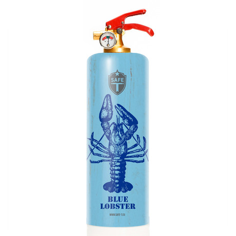 Safe-T Designer Fire Extinguisher // Blue Lobster