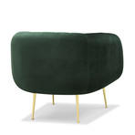 Channeled Accent Chair (Dark Green)
