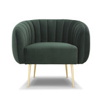 Channeled Accent Chair (Dark Green)