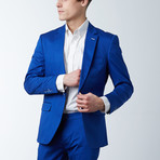 Solid Casual Blazer // Electric Blue (M)
