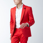 Solid Casual Blazer // Poppy Red (XL)