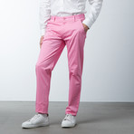 Comfort Fit Casual Chino Pant // Geranium Pink (40WX30L)