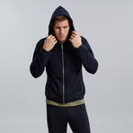 Sport Zip Hood Sweater // Blue (XL)