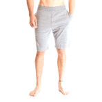 Striation Effect Jersey Short // Grey + Charcoal (S)