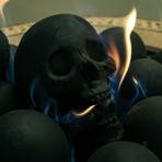 Ceramic Tarred Skull // Mini (Black)