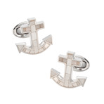 Mother Of Pearl Anchor Cufflinks