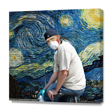 Van Gogh in Street Art // Stretched Canvas (16"W x 16"H x 1.5"D)