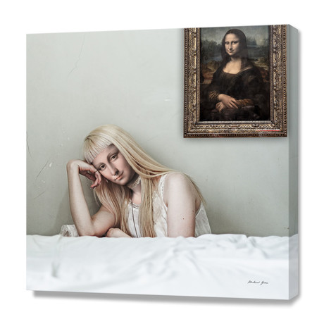 When Art Meets Real Life // Mona Lisa // Stretched Canvas (16"W x 16"H x 1.5"D)