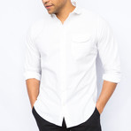 Oxford Round Collar Shirt // White (L)